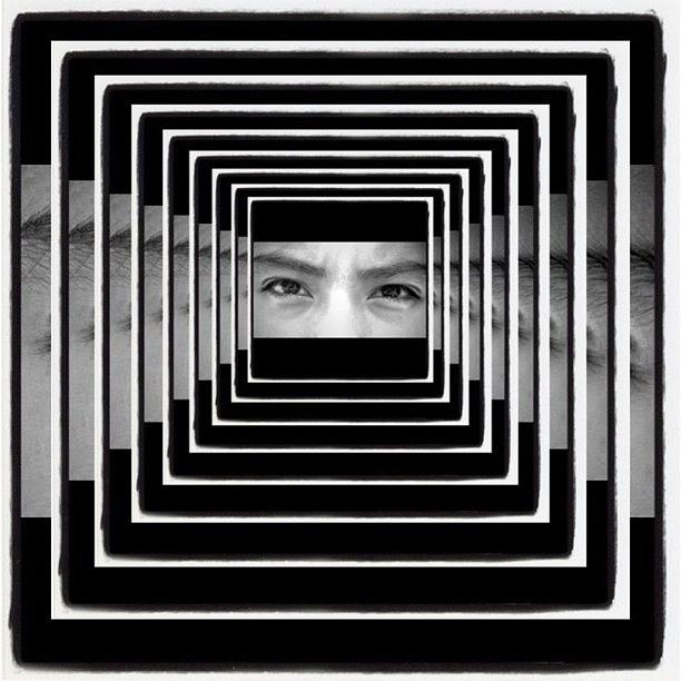 Peek Photograph - Loor At You! #look #gaze #collage #bw by Almita Soul