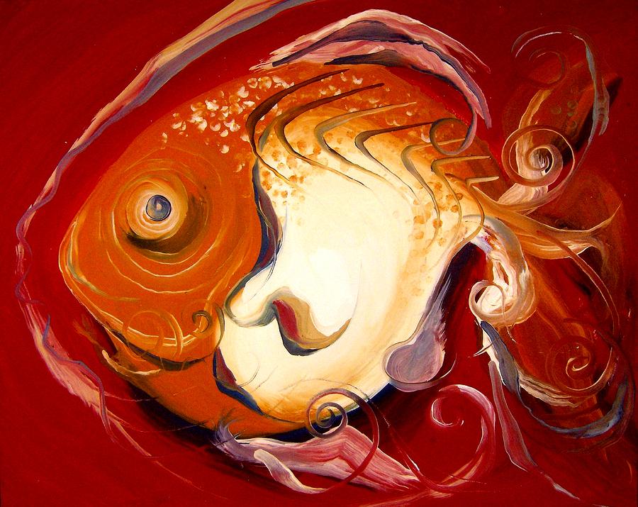 Loose Goldfish Painting by J Vincent Scarpace Loose Goldfish Painting by J Vincent Scarpace