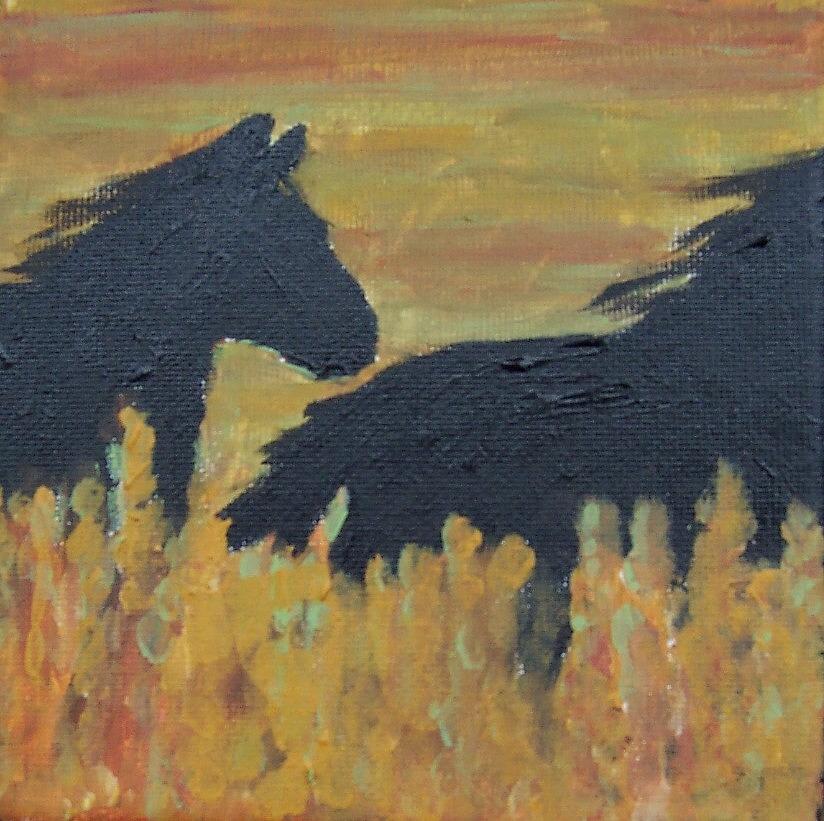 Horse Painting - Loose by Krista Ouellette