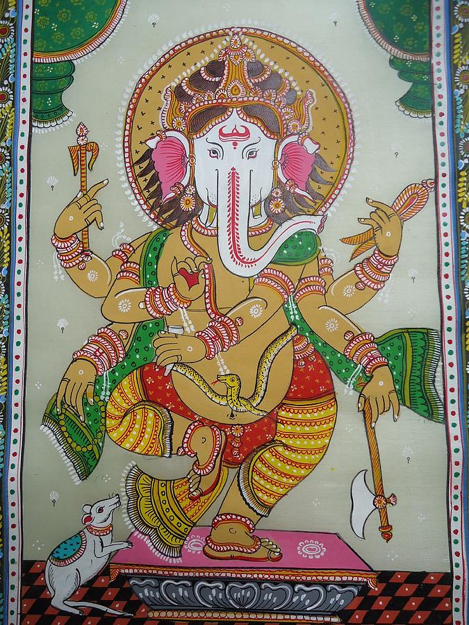 Lord Ganesha Painting by Ratan Chhotaray | Fine Art America