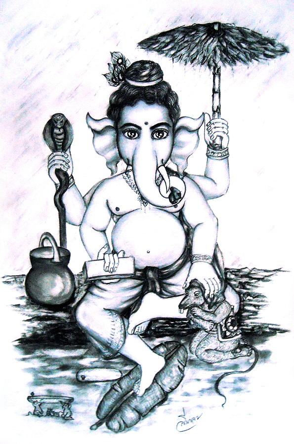 Beautiful Pencil Sketch Of Lord Ganesha  DesiPainterscom