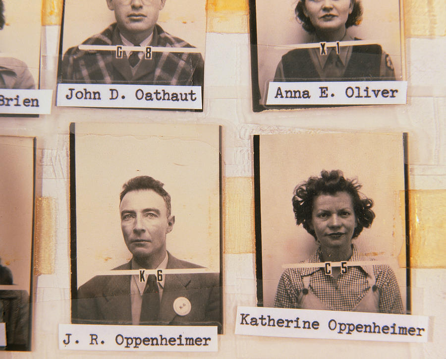 Portrait Photograph - Los Alamos Id Photos Of Robert & Kath Oppenheimer by David Parker