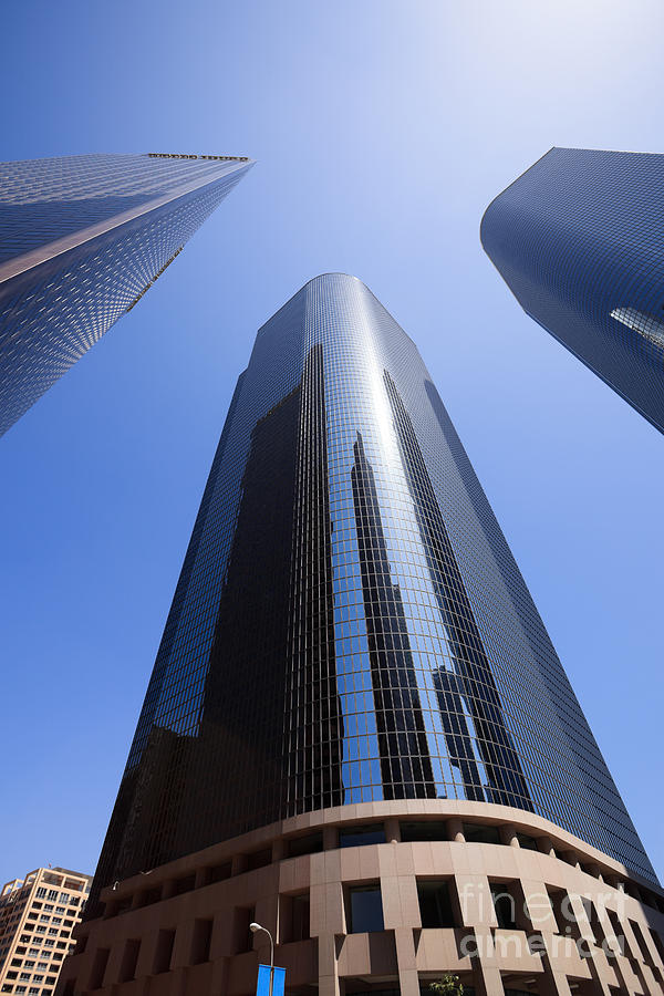 Los Angeles Photograph - Los Angeles Skyscraper Buildings by Paul Velgos