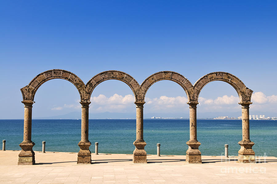 Architecture Photograph - Los Arcos Amphitheater in Puerto Vallarta 2 by Elena Elisseeva