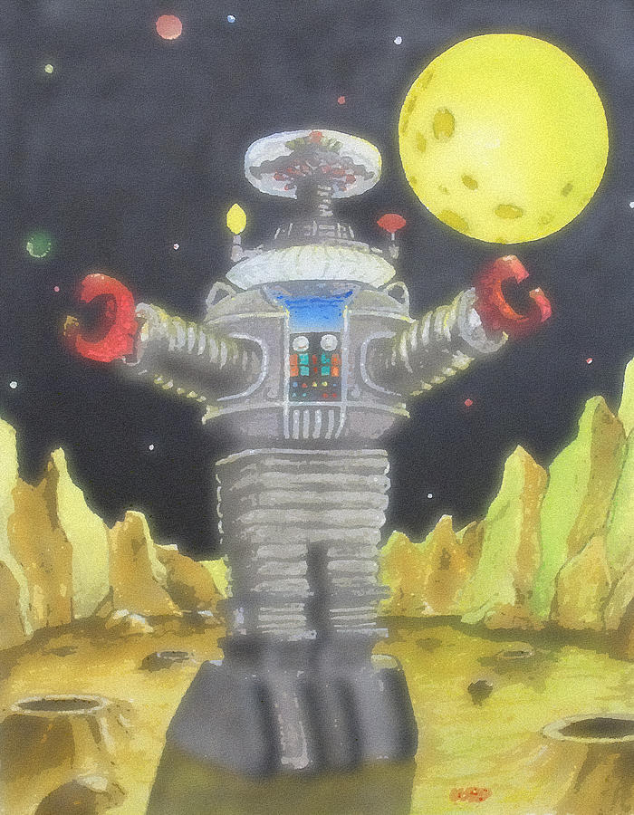 Fantasy Painting - Lost In Space Robot by George Bryan Ward