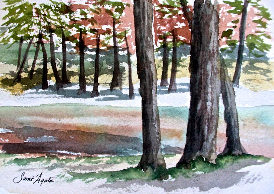 Lost Maples Painting by Frank SantAgata