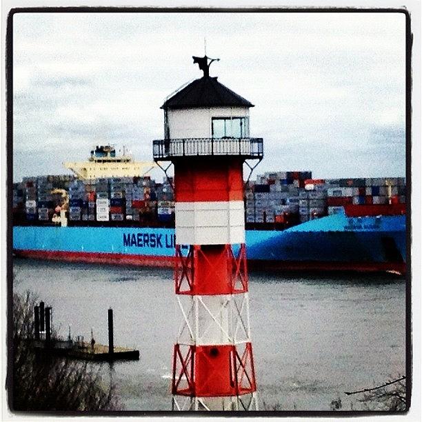 Lighthouse Photograph - Lots Of Container Ships Out Today by Shelley Walsh