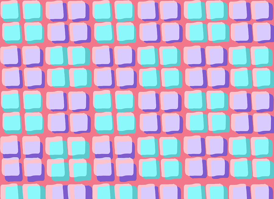 Lots of Squares Digital Art by Louisa Knight