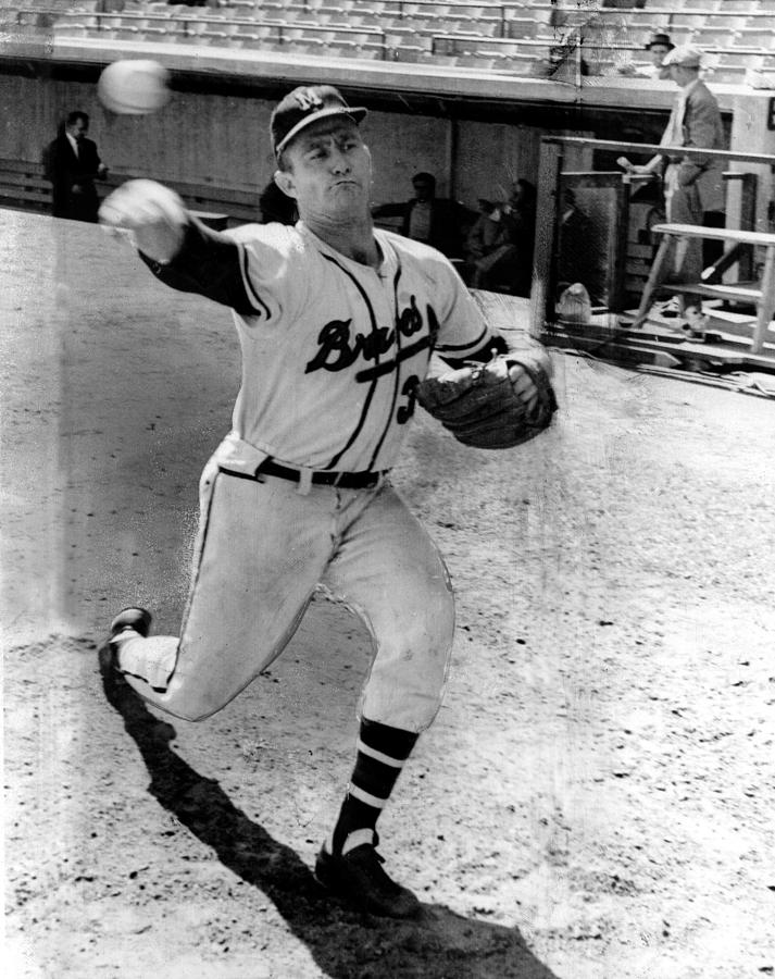 Lou Burdette At County Stadium Photograph by Everett | Fine Art America