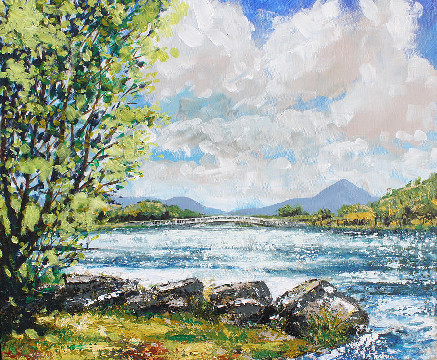 Lough Lannagh Castlebar Painting by Conor McGuire