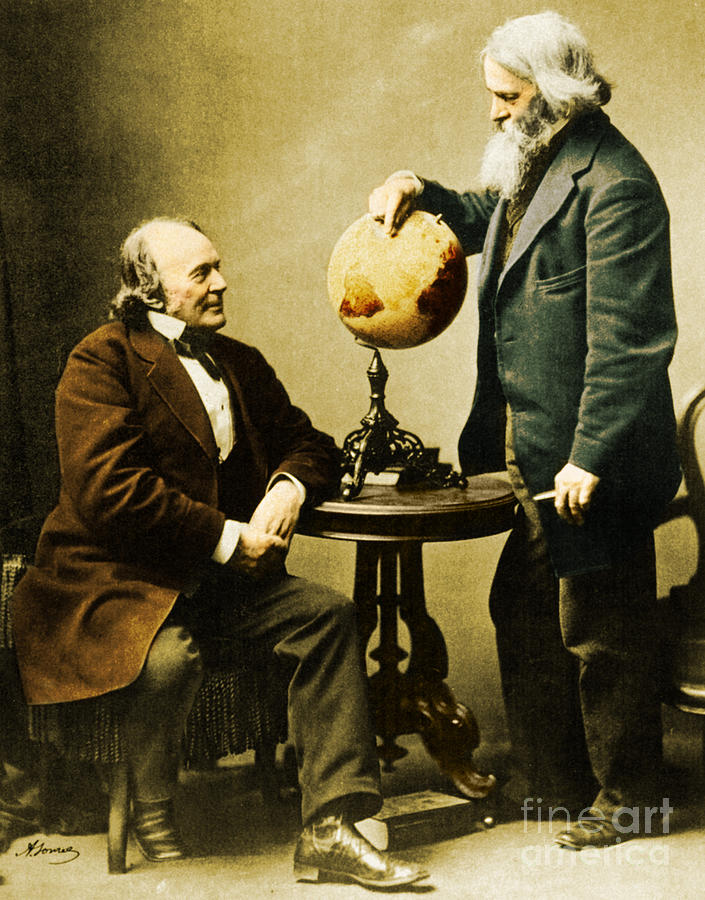 Science Photograph - Louis Agassiz And Benjamin Peirce by Science Source