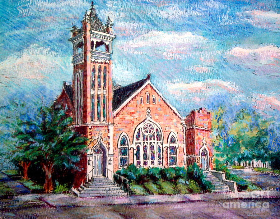 Louisiana Church Painting by Gretchen Allen