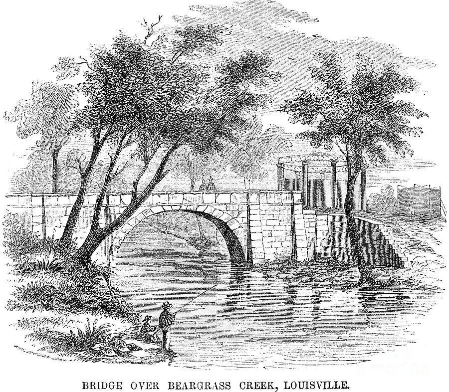LOUISVILLE: BRIDGE, c1850 Photograph by Granger LOUISVILLE: BRIDGE, c1850 Photograph by Granger