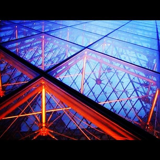 Louvre Photograph - Louvre Pyramid Up Close #louvre by David Sabat