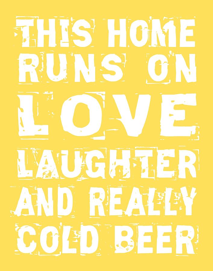 Love and Cold Beer Poster Digital Art by Jaime Friedman