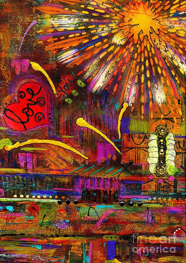 Love at My Core Mixed Media by Angela L Walker