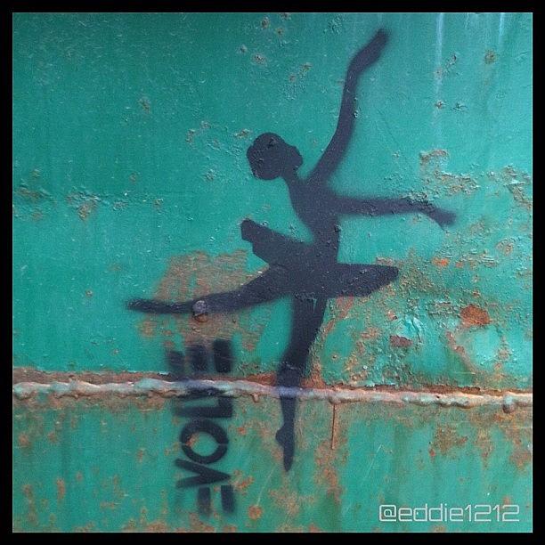 Toronto Photograph - #love #ballerina #spraypaint #green by Eddie Urwalek