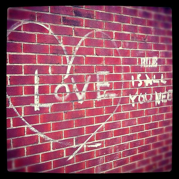 Brick Photograph - #love #brick #wickham #nsw #newcastle by Adam Davies