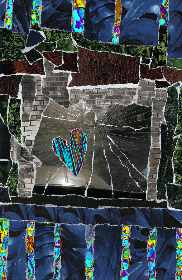 Love Hitting A Shattered Life Mixed Media by Kenneth James