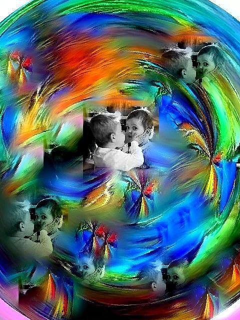 Love in blue Digital Art by Lilioara Macovei