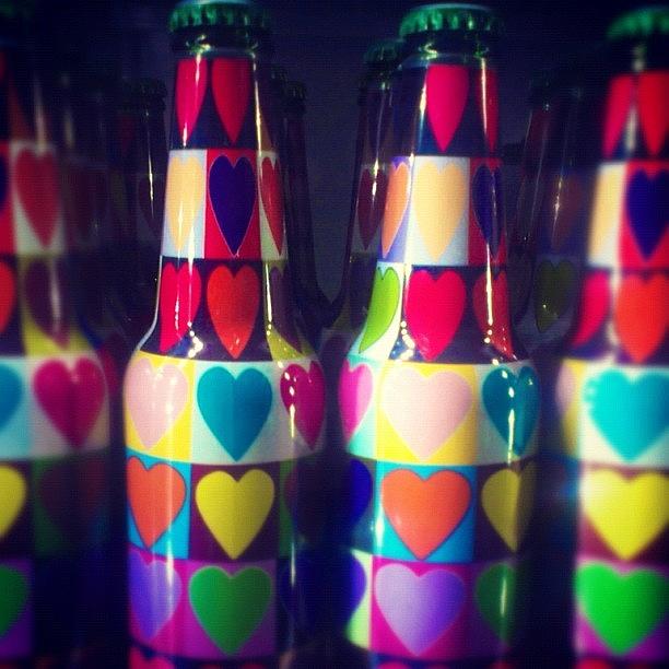 Beer Photograph - #love In #bottle #heart #popart by Stan Chashchnikov