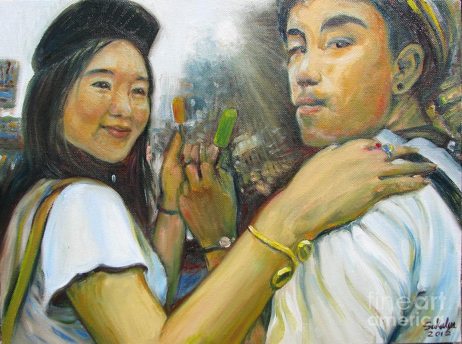 Love in Friend  Painting by Sukalya Chearanantana