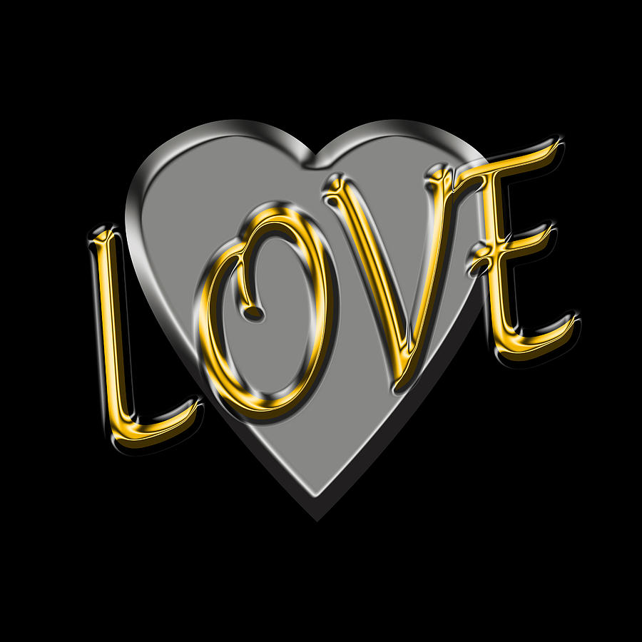 Love in Silver and Gold  Digital Art by Andrew Fare