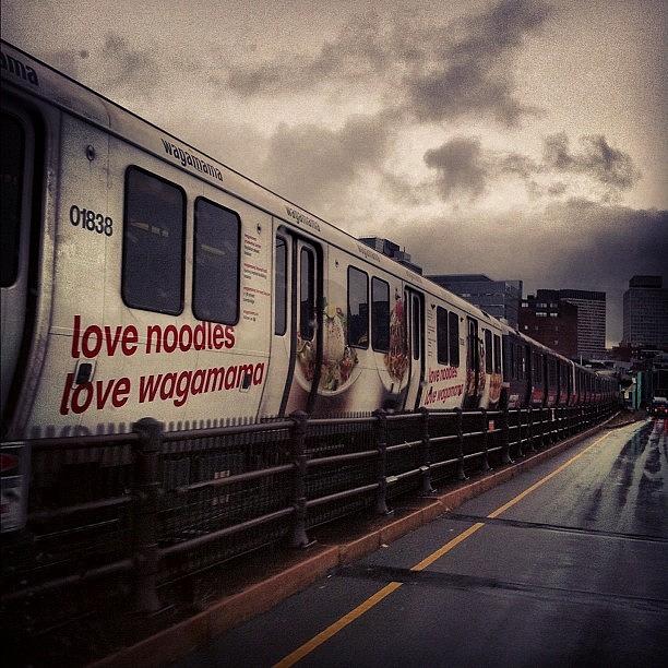 Boston Photograph - #love #noddles #train #fast #unfilter by Nate Greenberg