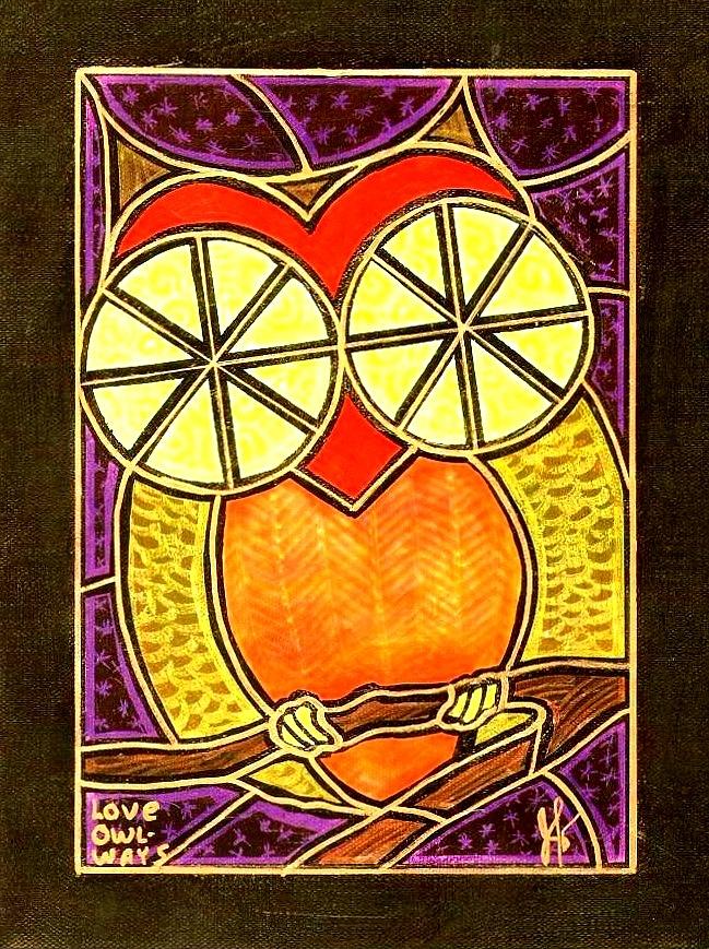 Love OWLways Painting by Jim Harris