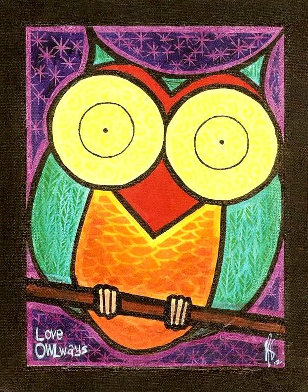 Love OWLways Too Painting by Jim Harris