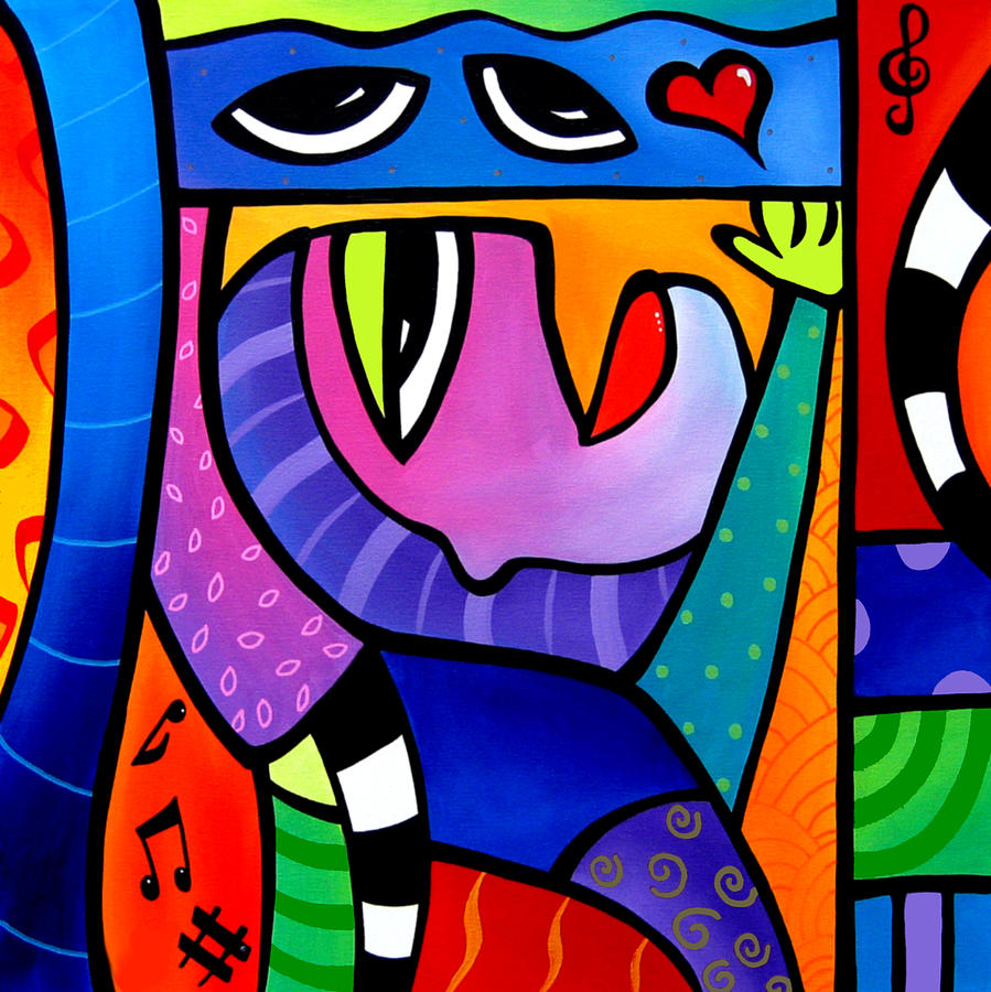 Abstract Modern Pop Art Original Seabreeze Jazz Fest 2019