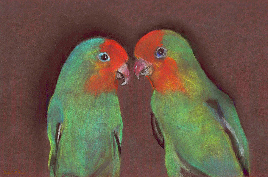 Lovebirds Drawing by Wendy McKennon