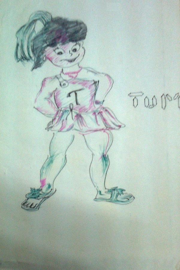 Lovely Girl Tum Drawing By Sushanta Roy Fine Art America