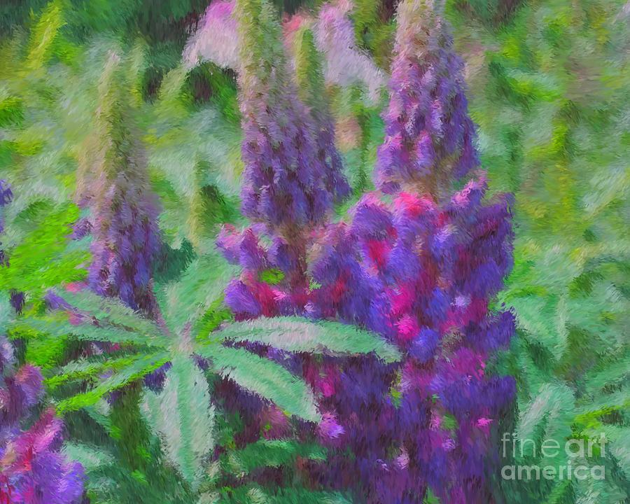Lovely Lupines Painting by Smilin Eyes Treasures