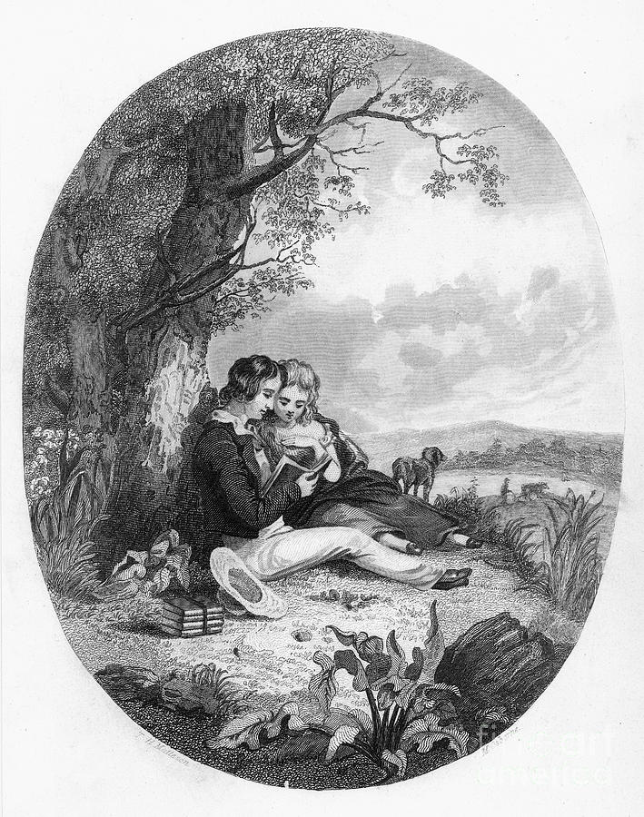 Lovers, 1848 Photograph by Granger