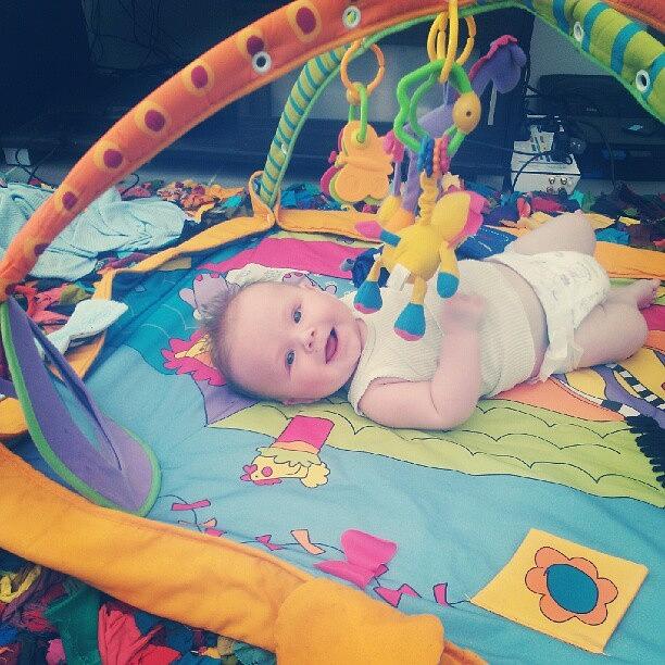Loves His Play Mat Today :) Photograph by Freedom Clarricoats