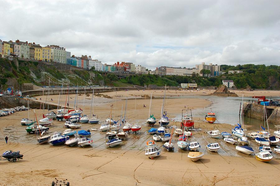 Low Tide at Tenby Photograph by Tam Ryan