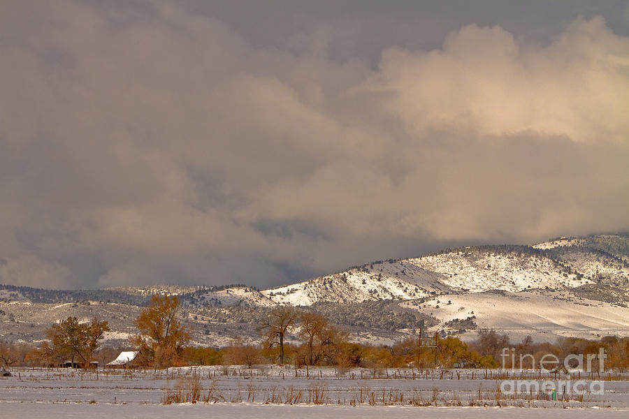 Low Winter Storm Clouds Colorado Rocky Mountain Foothills 2 Photograph by James BO Insogna