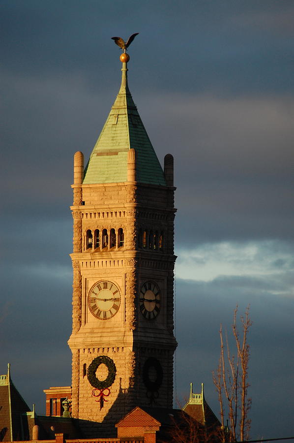 Lowell Massachusetts Photograph - Lowell Clock Tower by Mary McAvoy