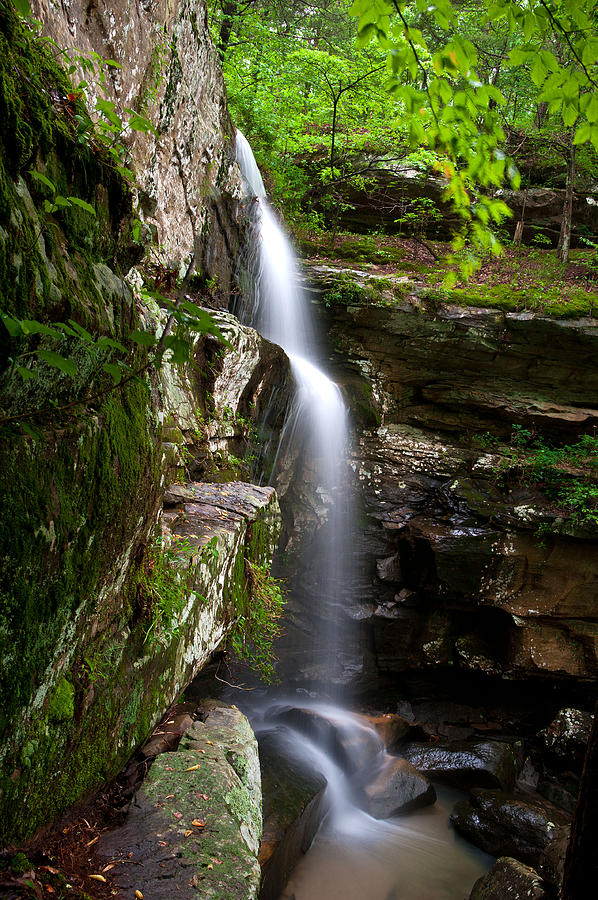Spring Photograph - Lower Burden Falls by Donna Caplinger