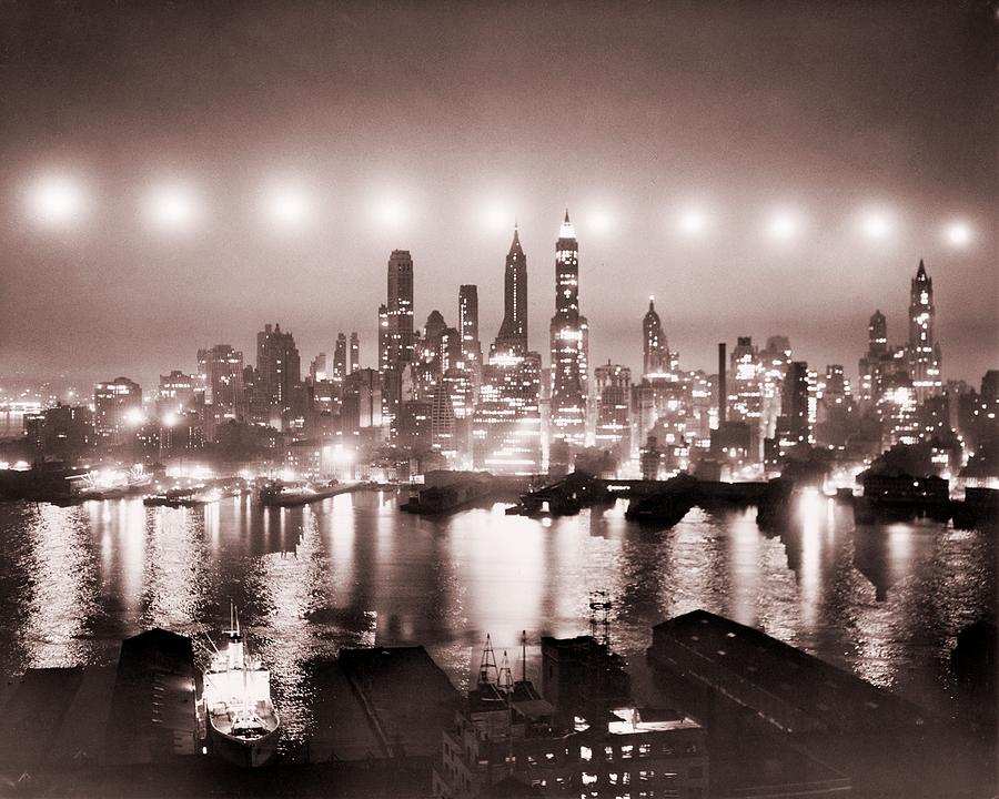 Lower Manhattan Illuminated By Ten Photograph by Everett Lower Manhattan Illuminated By Ten Photograph by Everett