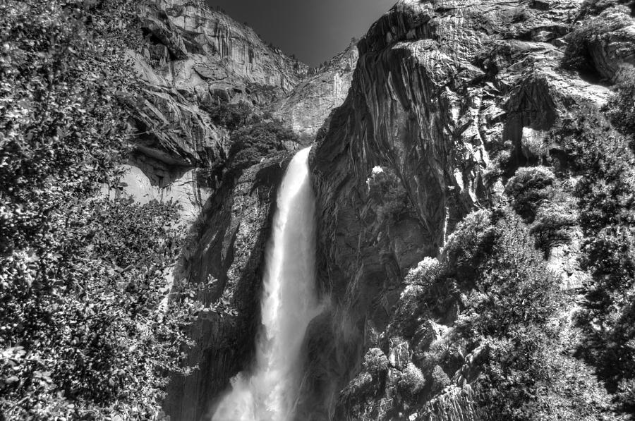 Lower Yosemite Falls BW Photograph by Bruce Friedman