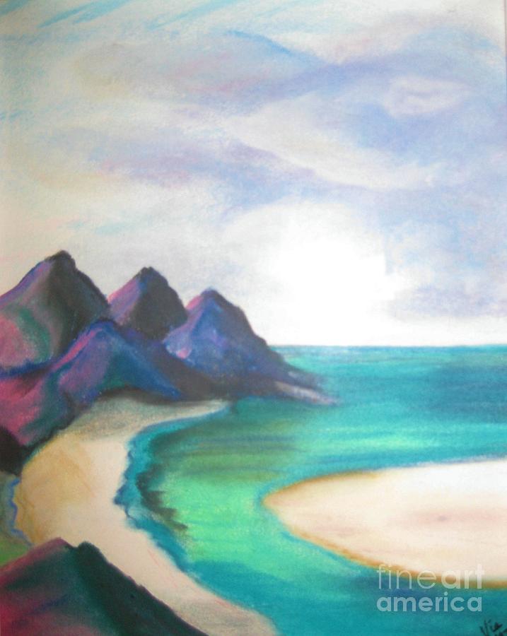 Lowtide Carribean Pastel Pastel by Judy Via-Wolff