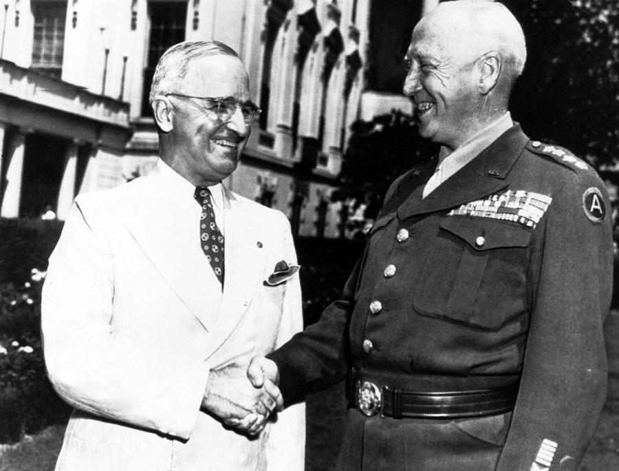 Lt. General George S. Patton Shaking Photograph by Everett - Fine Art ...