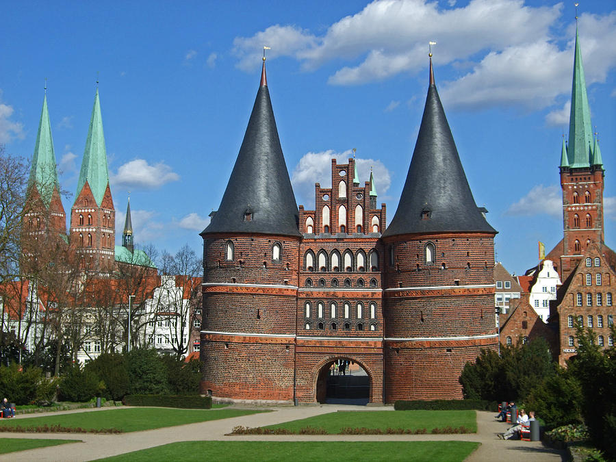  Lubeck  Germany Holstentor by day Photograph by Joshua Benk
