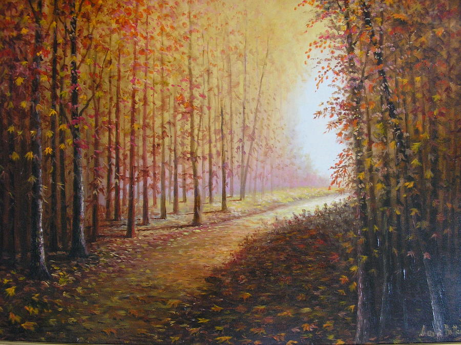 Luce nel bosco Painting by Marisa Battaglia - Fine Art America