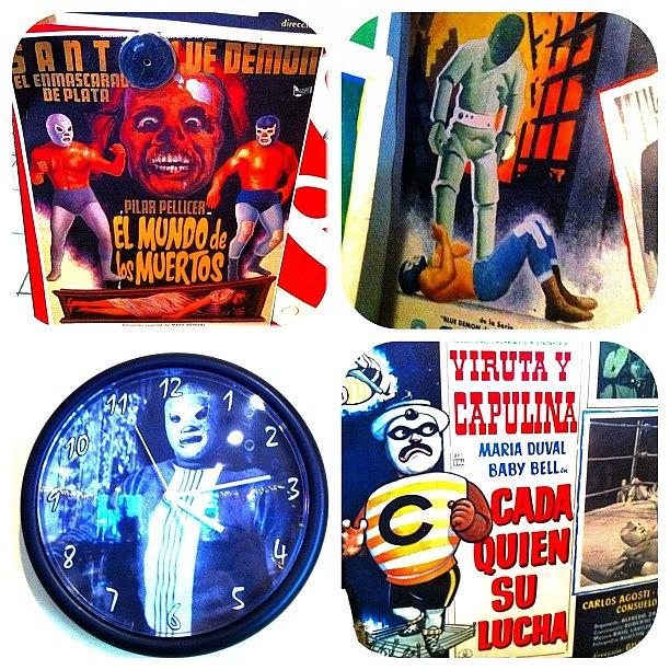 Vintage Photograph - #lucha #diptic #vintage #posters #movie by T C