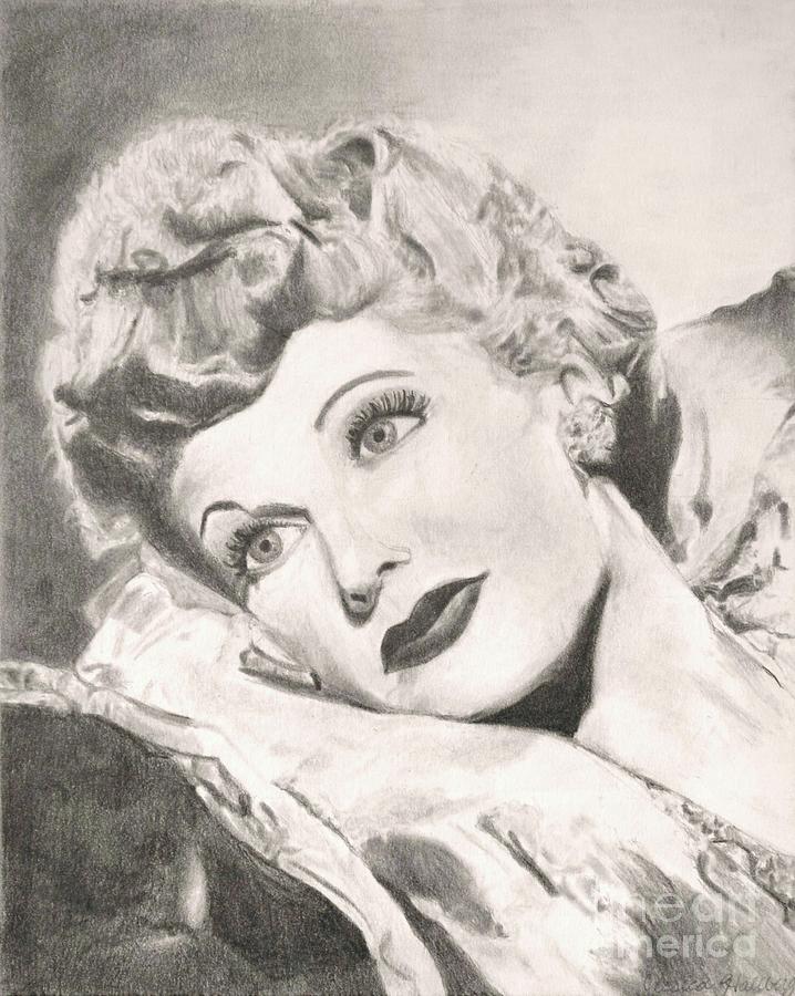 Lucille Ball Drawing By Jessica Rietz Fine Art America 6951