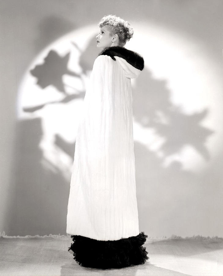 Lucille Ball Models A Cape by Everett