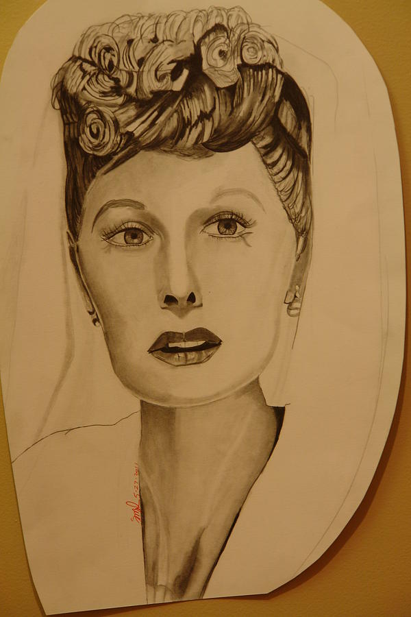 Lucille Ball Drawing by Shawn Brooks Fine Art America